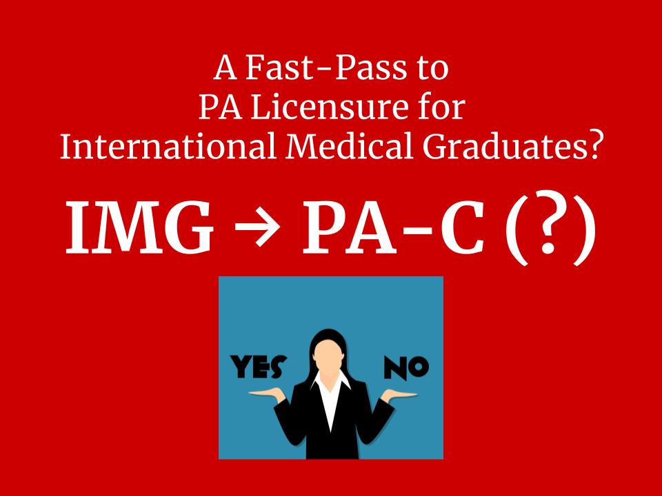 Fast-tracking International Medical Graduates into Physician Associates